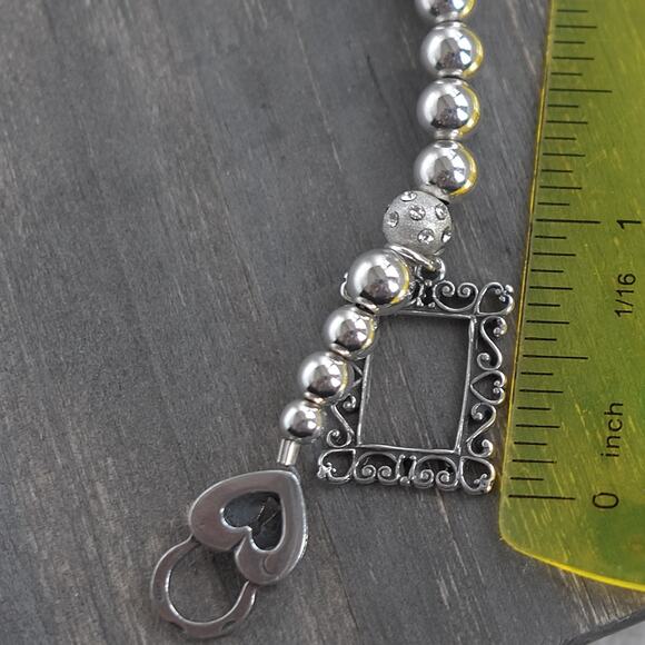 Sterling Silver Grandmother SAMUEL Name Bracelet Photo Frame Charm Toggle 925 - Picture 8 of 9